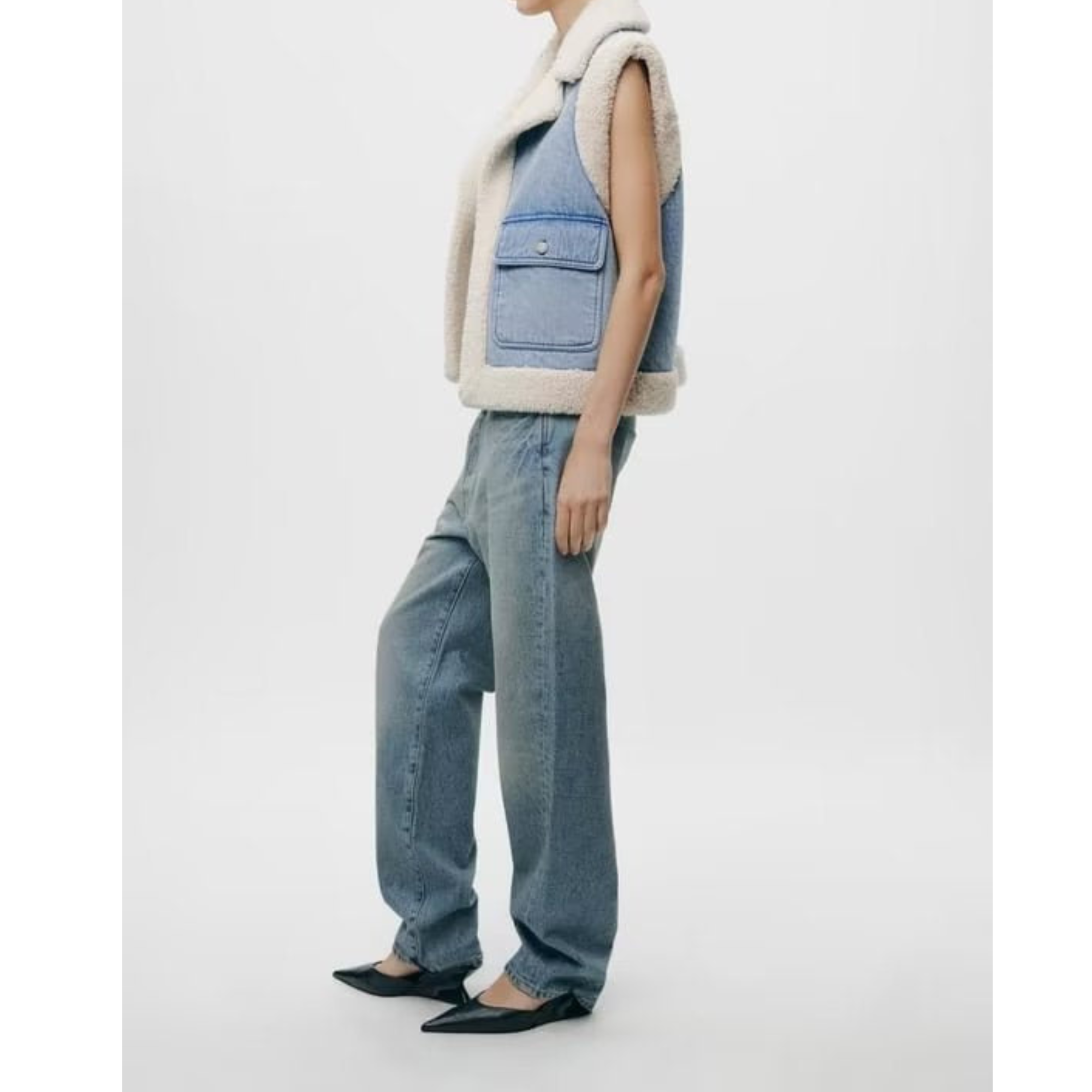 Alarà Stockholm | Denim- och fårskinnsjacka