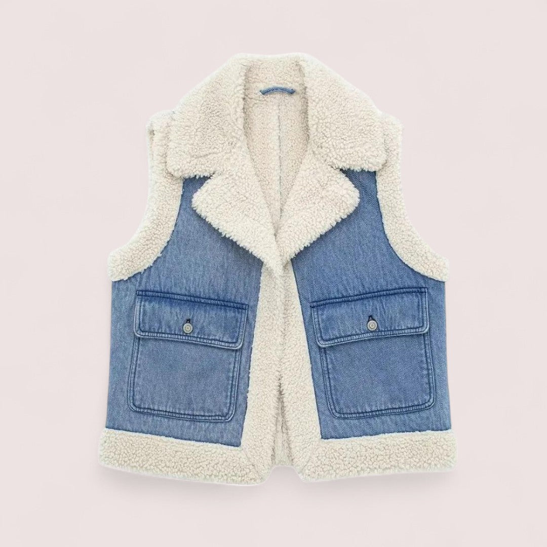 Alarà Stockholm | Denim- och fårskinnsjacka